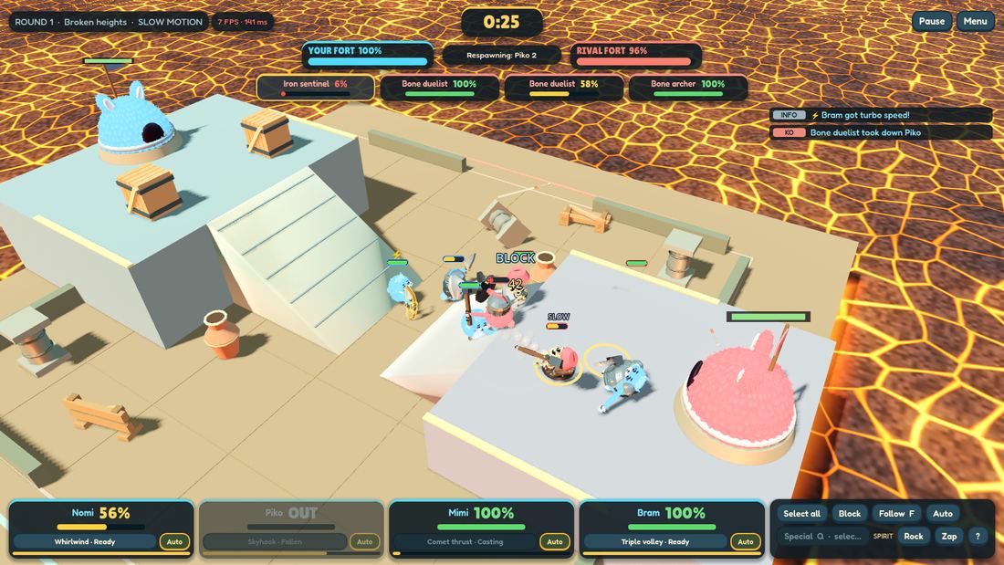 A Base assault fight between two forts
